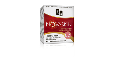 AA Novaskin Face Cream 60+ krem na dzień redukcja zmarszczek + regeneracja do skóry wrazliwej skłonnej do alergii 50ml