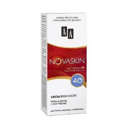 AA Novaskin Eye Cream 40+ krem pod oczy wygładzenie + odżywienie do skóry wrazliwej skłonnej do alergii 15ml