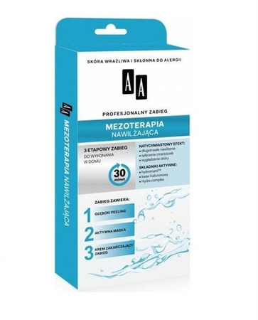 AA Profesjonalny Zabieg 3-etapowy mezoterapia nawilżająca 13ml