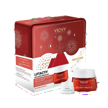 Vichy LiftActiv Collagen Specialist krem na dzień 50ml + LiftActiv Supreme krem na noc 15ml Zestaw