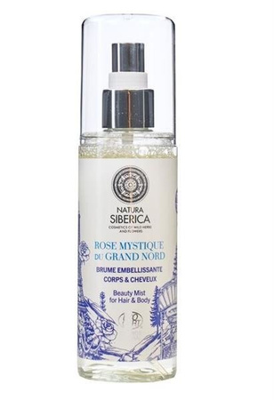 Natura Siberica Rose Mistique Du Grand Nord Beauty Mist For Hair & Body upiększająca mgiełka do ciała i włosów Hydrolat z róż Rose de Grasse & Olejek Cedrowy 125ml