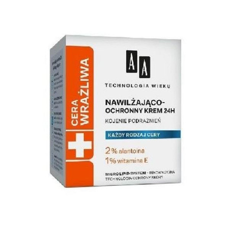 AA Technology Age Moisturizing Protective Cream nawilżająco-ochronny krem do każdego rodzaju cery 50ml