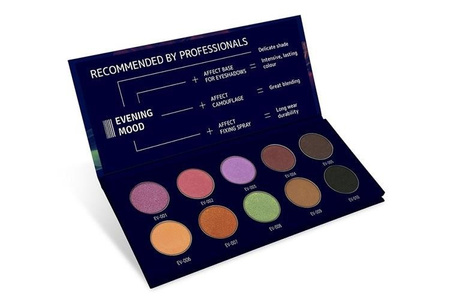 Affect Evening Mood Pressed Eyeshadows Palette paleta cieni prasowanych 10x2.5g