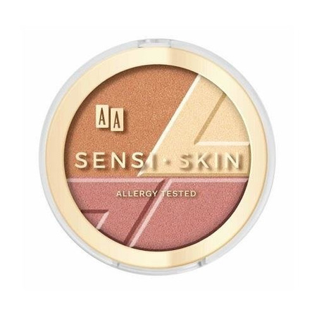 AA Sensi Skin 3in1 Face Contouring Set set modelujący do twarzy 3w1 9g