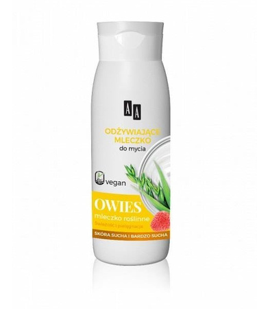 AA Vegan odżywiające mleczko do mycia do skóry suchej i bardzo suchej Owies 400ml