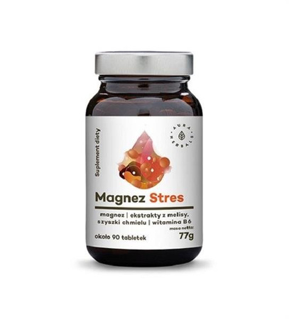 Aura Herbals Magnez Stres suplement diety 90 tabletek 77g