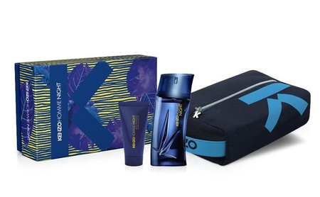 Kenzo Kenzo Homme Night woda toaletowa spray 100ml + żel pod prysznic 50ml + kosmetyczka /Zestaw/