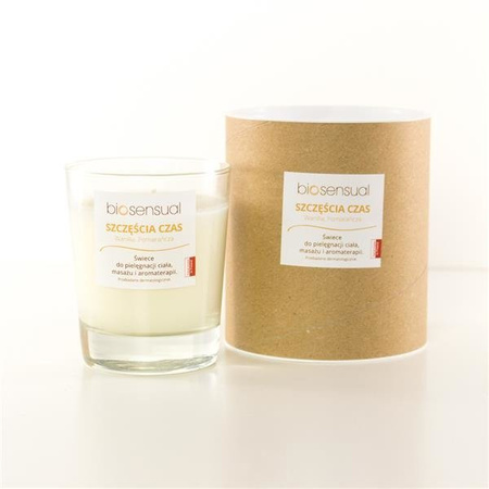 Biosensual Szczęścia Czas świeca aromaterapeutyczna Wanilia & Pomarańcza 200ml