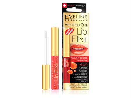Eveline Precious Oils Lip Elixir 8w1 SPF10 olejek do ust Raspberry 7ml