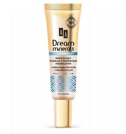 AA Dream Minerals Hydro Comfort podkład nawilżający 109 Caramel 30ml