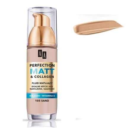 AA Perfection Matt & Collagen matujący podkład do twarzy 111 Coffee 35ml