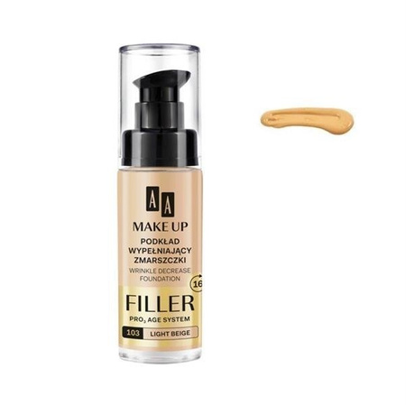 AA Make Up Filler Wrinkle Decrease Foundation Pro Age System podkład wypełniający zmarszczki 103 Light Beige 30ml