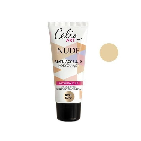 Celia Art Nude Foundation matujący fluid korygujący 01 Ecru 30ml