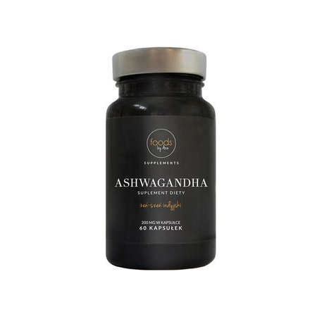 Foods by Ann Supplements Ashwagandha Żeń - Szeń Indyjski 200mg suplement diety 60 kapsułek