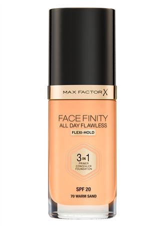 Max Factor Facefinity All Day Flawless 3in1 Foundation Flexi-Hold SPF20 podkład do twarzy 70 Warm Sand 30ml