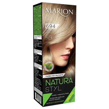 Marion Natura Styl farba do włosów 694 Popielaty Blond 80ml + odżywka 10ml