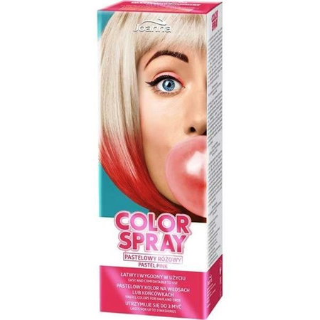 Joanna Color Spray spray koloryzujący do włosów Pastelowy Różowy 150ml
