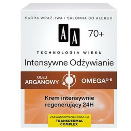 AA Technology Age 70+ Intensive Nutrition Cream intensywnie regenerujący krem do twarzy 50ml