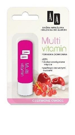 AA Multi Vitamin Protective Lipstick ochronna pomadka do ust Czerwone Owoce 4,8g