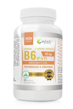 WISH Koenzymatyczna Witamina B6 50mg + Inulina suplement diety 60 kapsułek