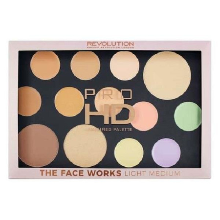 Makeup Revolution Pro HD Palette The Works paleta cieni do powiek Light/Medium 27g
