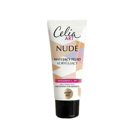 Celia Art Nude Foundation matujący fluid korygujący Jasny Beż 30ml