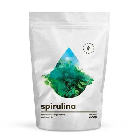 Aura Herbals Spirulina sproszkowana alga morska suplement diety 200g