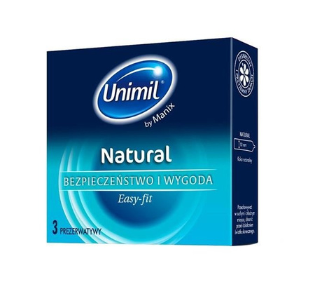 Unimil Natural lateksowe prezerwatywy 3szt