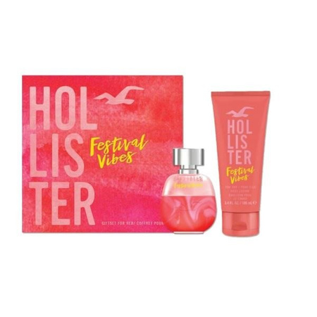 Hollister Festival Vibes For Her woda perfumowana spray 50ml + balsam do ciała 100ml /Zestaw/