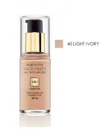 Max Factor Facefinity All Day Flawless 3 w 1 podkład nr 40 Light Ivory 30ml