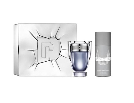 Paco Rabanne Invictus woda toaletowa spray 100ml + dezodorant spray 150ml /Zestaw/