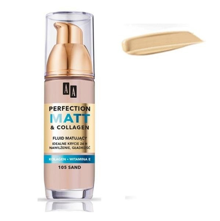 AA Perfection Matt & Collagen matujący podkład do twarzy 106 Golden Beige 35ml