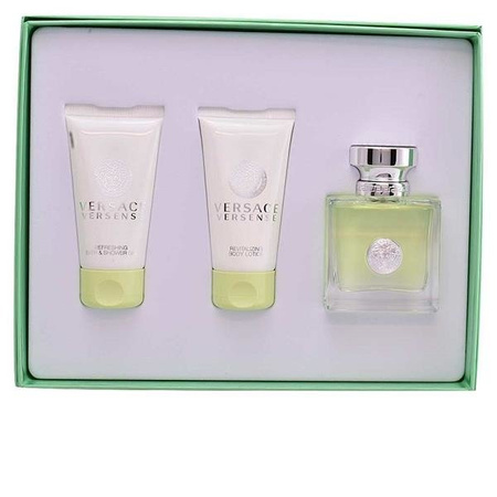 Versace Versense woda toaletowa 50ml + balsam do ciała 50ml + żel pod prysznic 50ml /Zestaw/