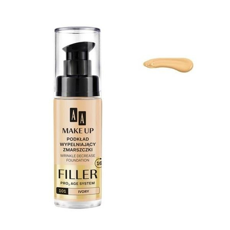 AA Make Up Filler Wrinkle Decrease Foundation Pro Age System podkład wypełniający zmarszczki 101 Ivory 30ml