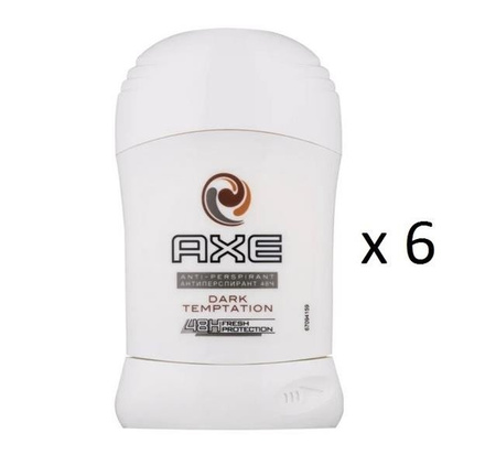 Axe Dark Temptation antyperspirant dla mężczyzn sztyft 6x50ml
