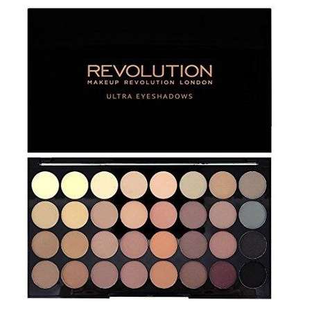 Makeup Revolution Ultra Eyeshadows Flawless Matte paleta 32 cieni 16g