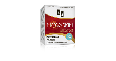 AA Novaskin Night Cream 50+ krem na noc ujędrnianie + odbudowa do skóry wrazliwej i skłonnej do alergii 50ml