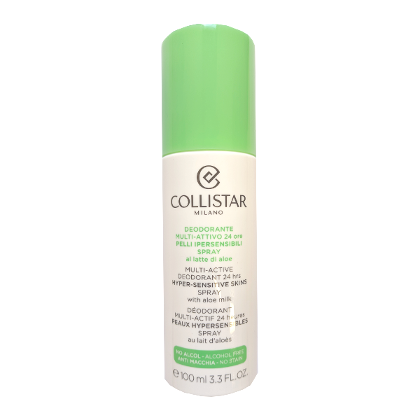 Collistar DEODORANTE MULTI-ATTIVO 24 ORE Spray pelli ipersensibili al latte  di aloe - no alcol 100 ml