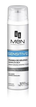 AA Men Sensitive Moisturizing Shaving Foam nawilżająca pianka do golenia do skóry bardzo wrażliwej 250ml
