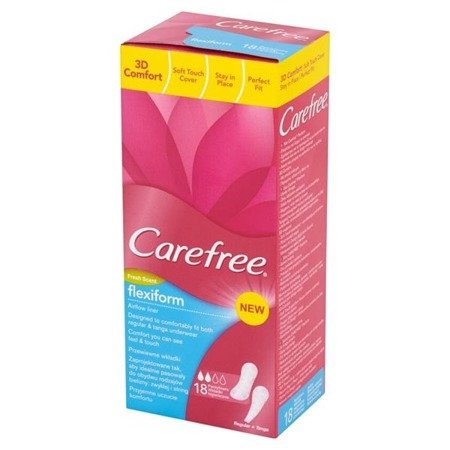 Carefree Flexiform Fresh Scent wkładki higieniczne 18szt