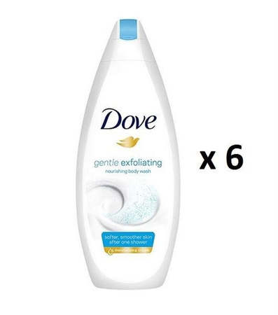 Dove Gentle Exfoliating Shower Gel żel pod prysznic 6x250ml