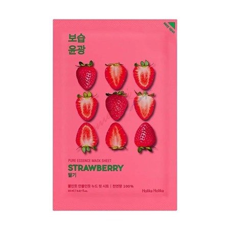 HOLIKA HOLIKA Pure Essence Mask Sheet Strawberry tonizująca maseczka z ekstraktem z truskawki 20ml