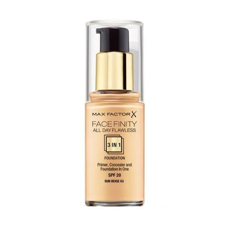 Max Factor Facefinity All Day Flawless 3in1 Foundation podkład do twarzy 63 Sun Beige SPF20 30ml