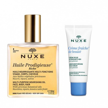 Nuxe Huile Prodigieuse RICHE 100ml + Creme fraiche de beaute 15 ml