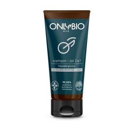 OnlyBio Men hipoalergiczny szampon i żel 2w1 z olejem z rzepaku tuba 200ml