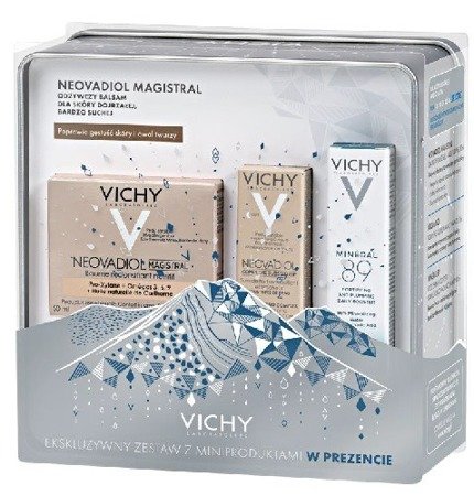 Vichy Neovadiol Magistral odżywczy balsam dla skóry dojrzałej bardzo suchej  50ml +Neovadiol na noc 3ml+Mineral 89 10ml ZESTAW
